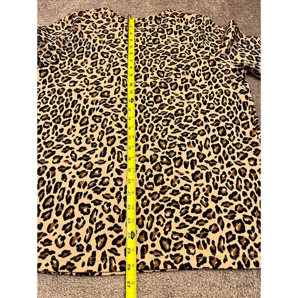 Womens Croft & Barrow Leopard Print Long-Sleeve Crewneck Tee 1X - Picture 5 of 7